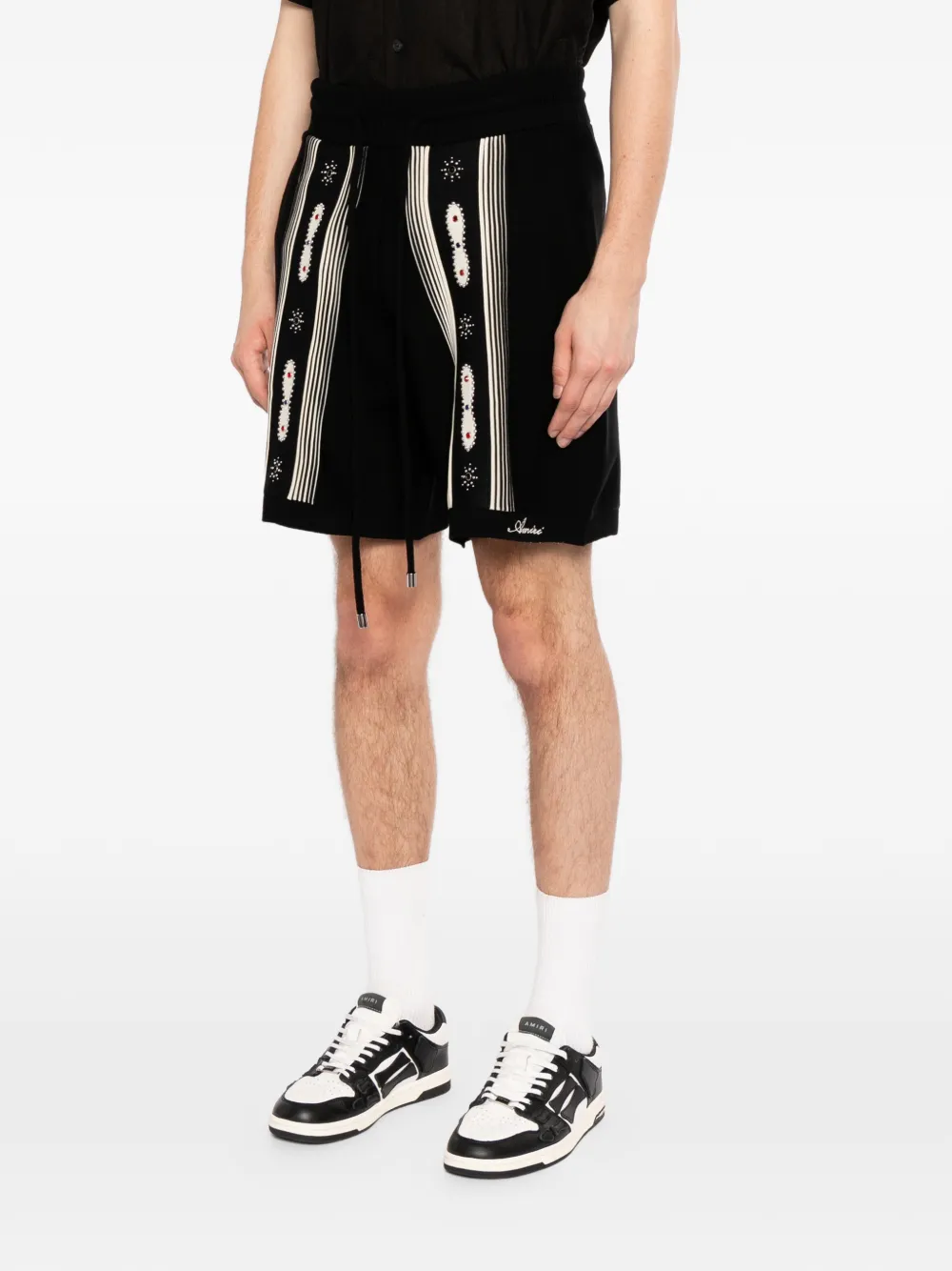 AMIRI Gestreepte shorts Zwart