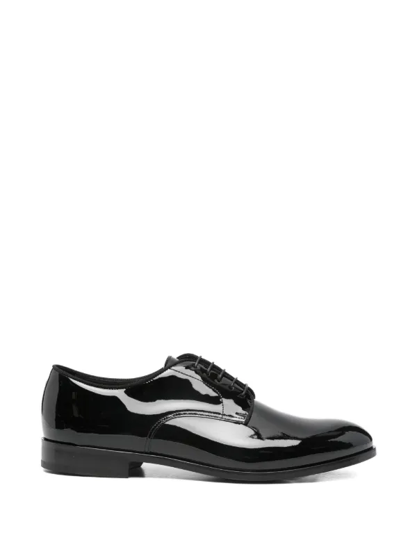 Doucal's Patent-leather Derby Shoes in Black