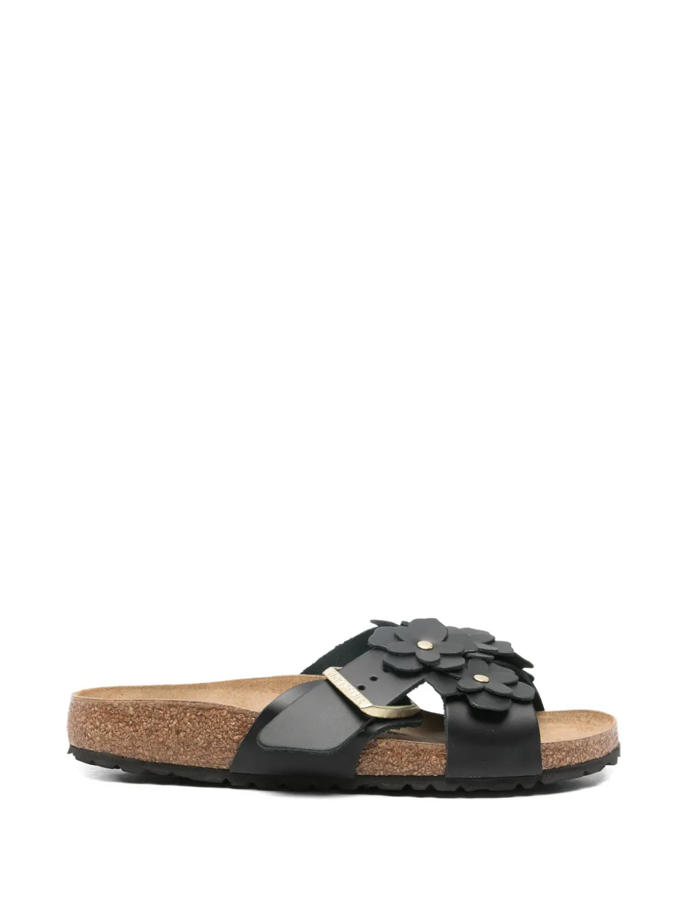 Birkenstock floral appliqué siena sandals - Nero
