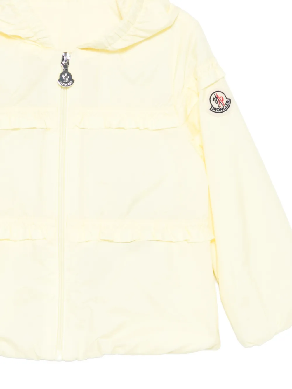  Moncler Enfant Hiti Ruffled Hooded Jacket - Yellow 