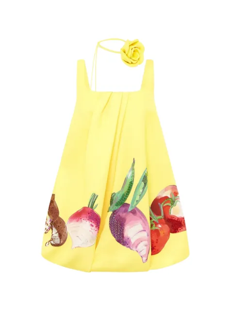 Leo Lin Suki puff printed mini dress