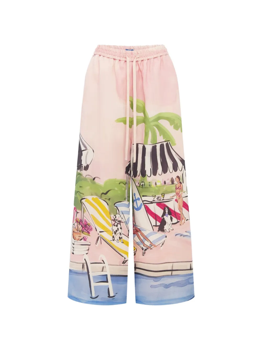 Leo Lin Jamie wide-leg trousers - Rosa