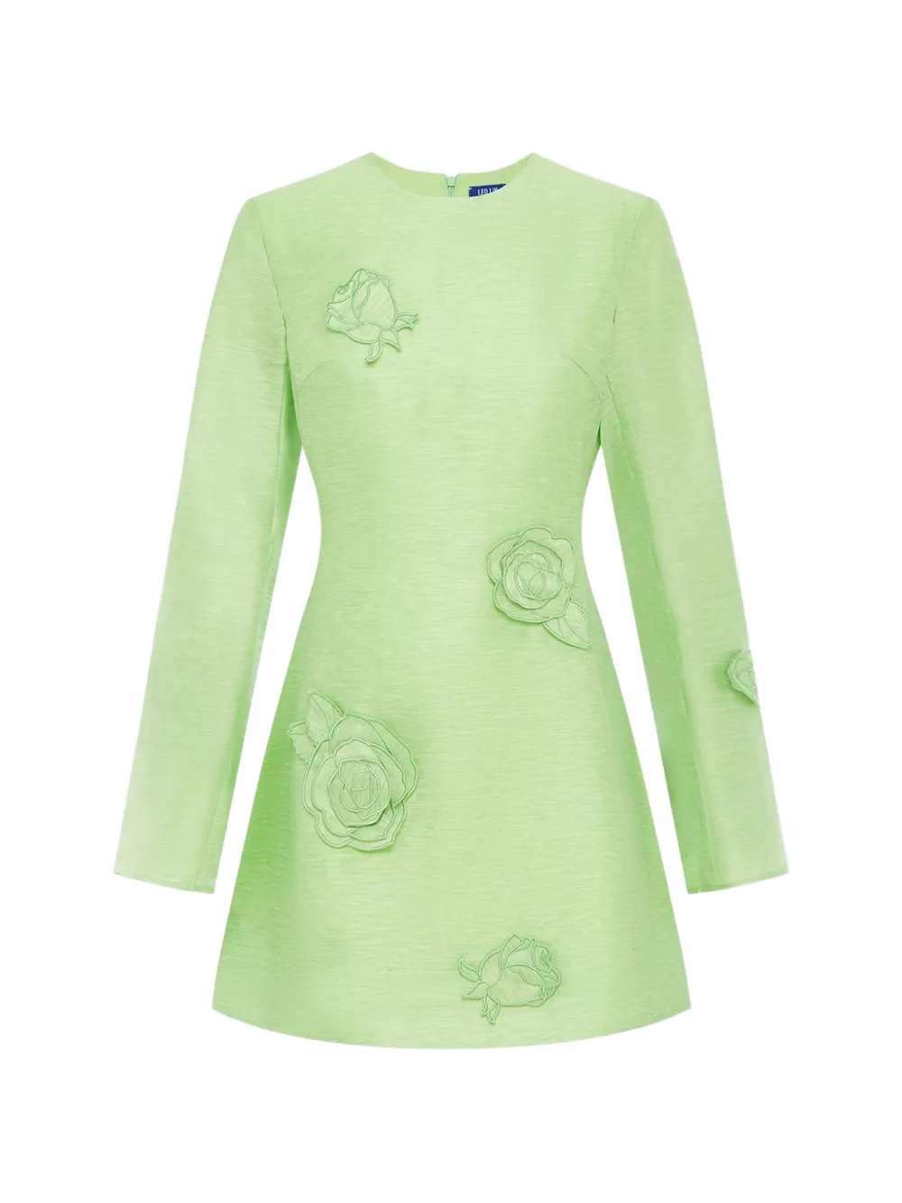 Leo Lin Suzanne appliqué-details mini dress - Verde