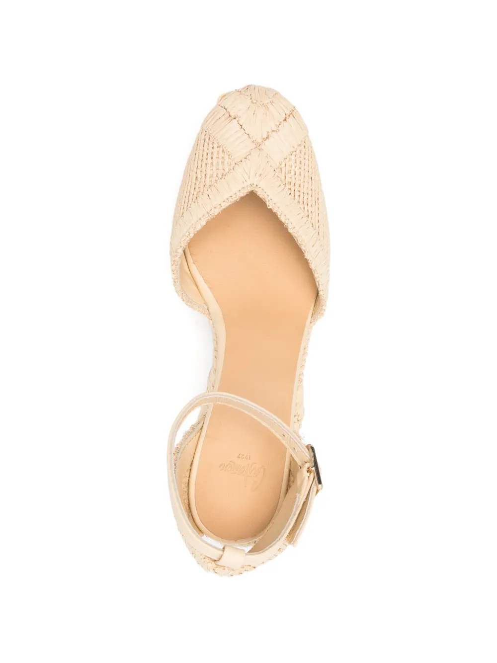 Castañer Geweven sandalen met enkelbandje Beige