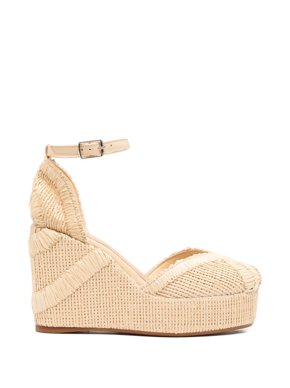 Castañer woven ankle strap sandals - Toni neutri