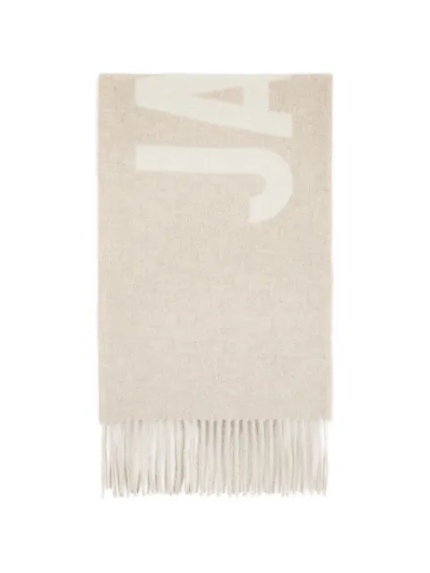Jacquemus Sciarpa con frange e logo
