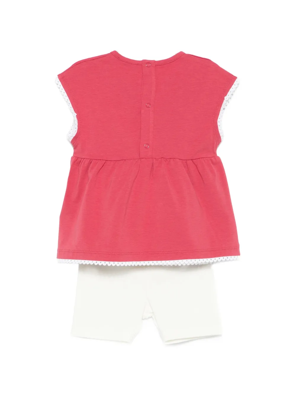  Moncler Enfant Contrast-trim Dress - Red 