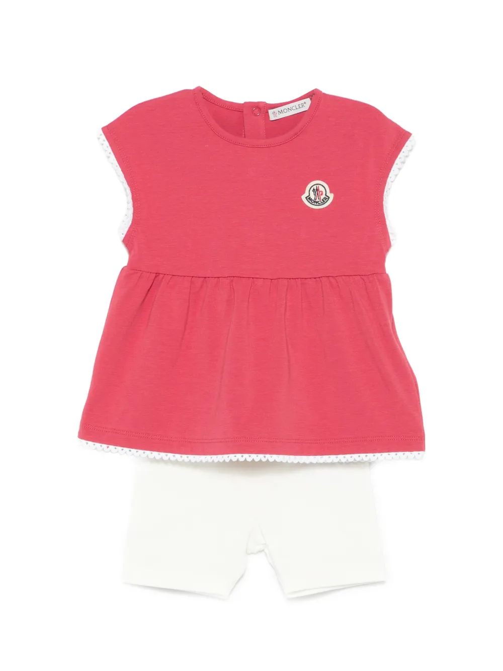 Moncler Enfant Jurk met contrasterende afwerking Roze