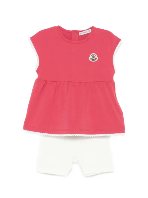 Moncler Enfant vestido con ribete en contraste