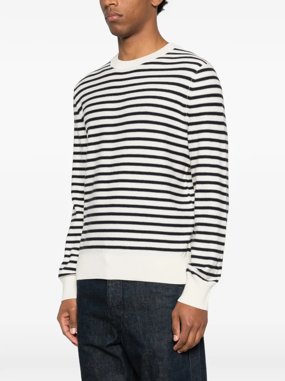  A.p.c. Striped Knitted Sweater - Neutrals 