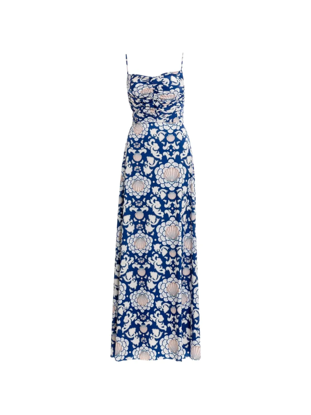 Agua By Agua Bendita Arista open-back shell-print maxi dress - Blu