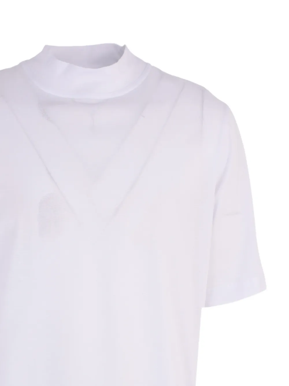 Altea T-shirt met korte mouwen en gedrapeerde hals Wit