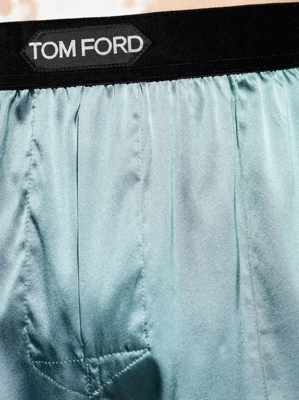 TOM FORD Pyjamabroek met logo-tailleband Blauw