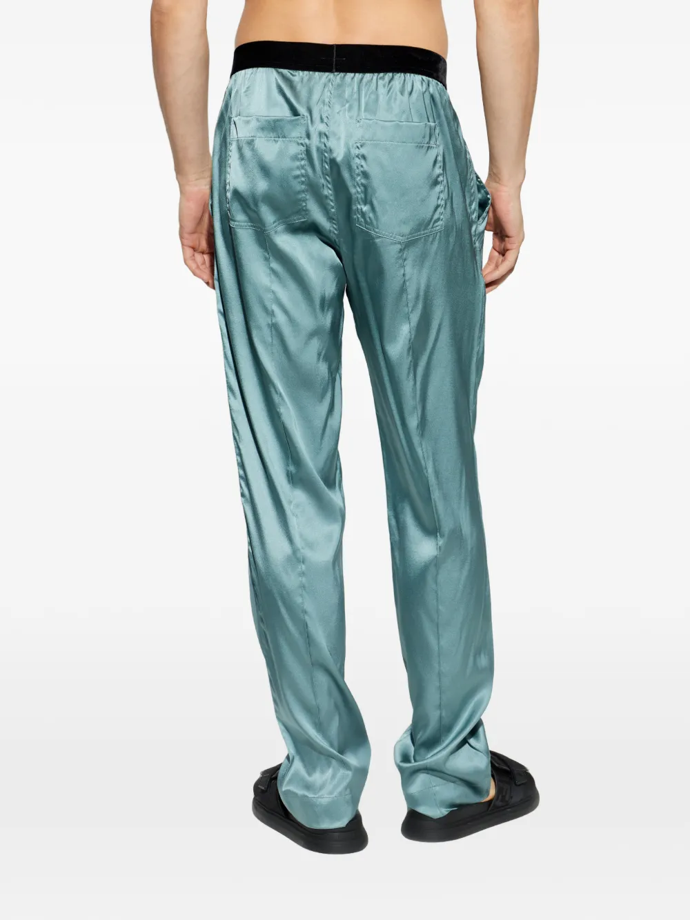 TOM FORD Pyjamabroek met logo-tailleband Blauw