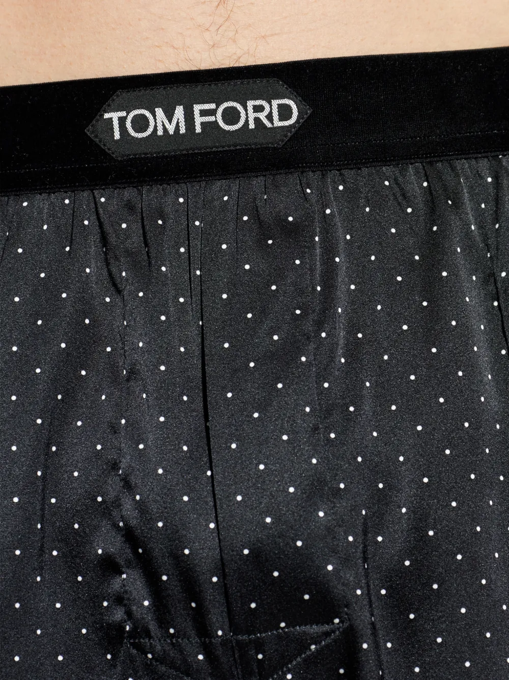TOM FORD Pyjamabroek met stippen Zwart