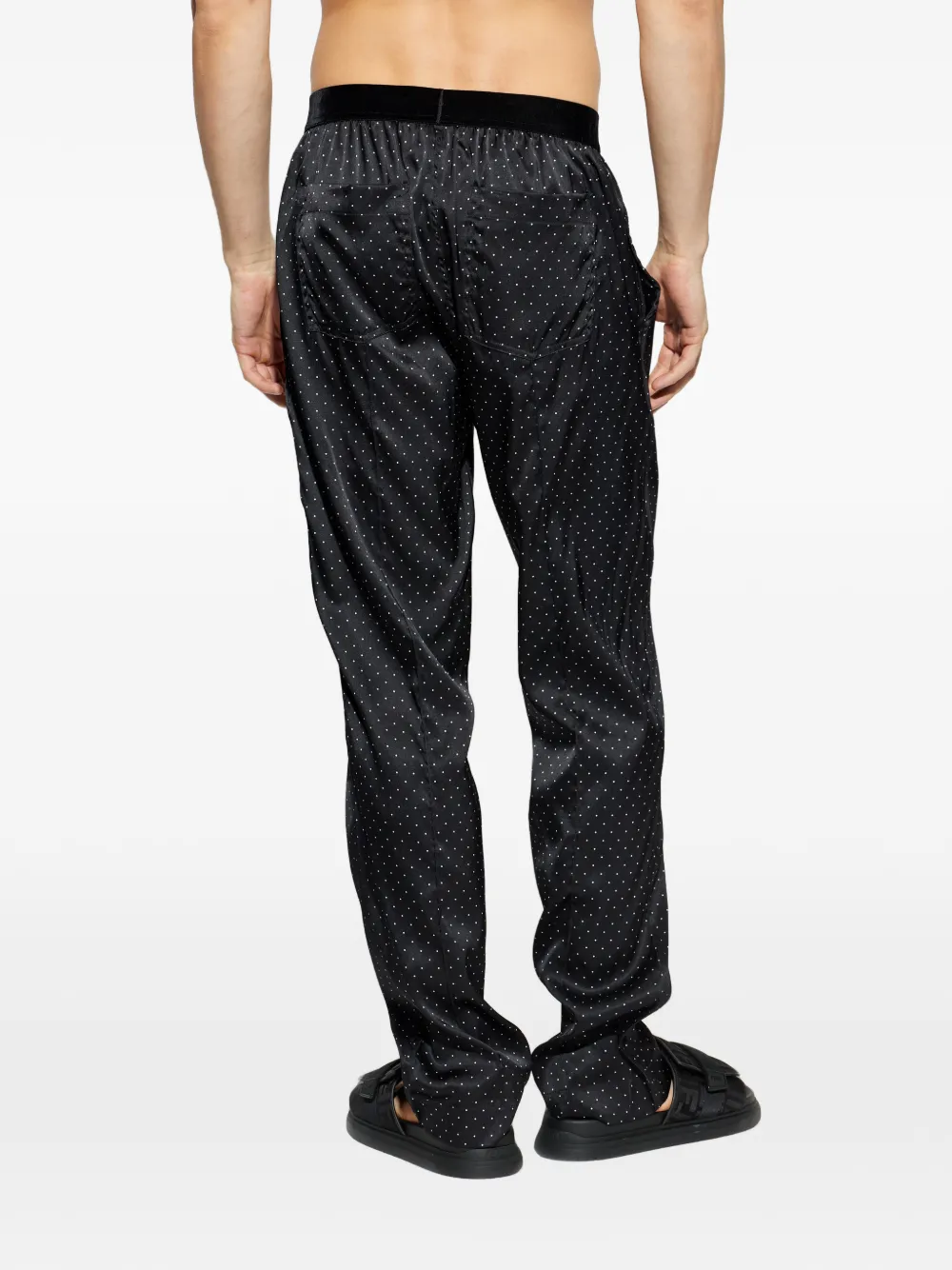 TOM FORD Pyjamabroek met stippen Zwart