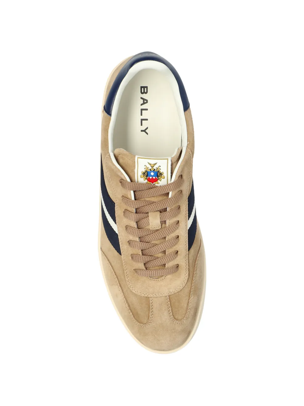 Bally Gestreepte leren sneakers Beige