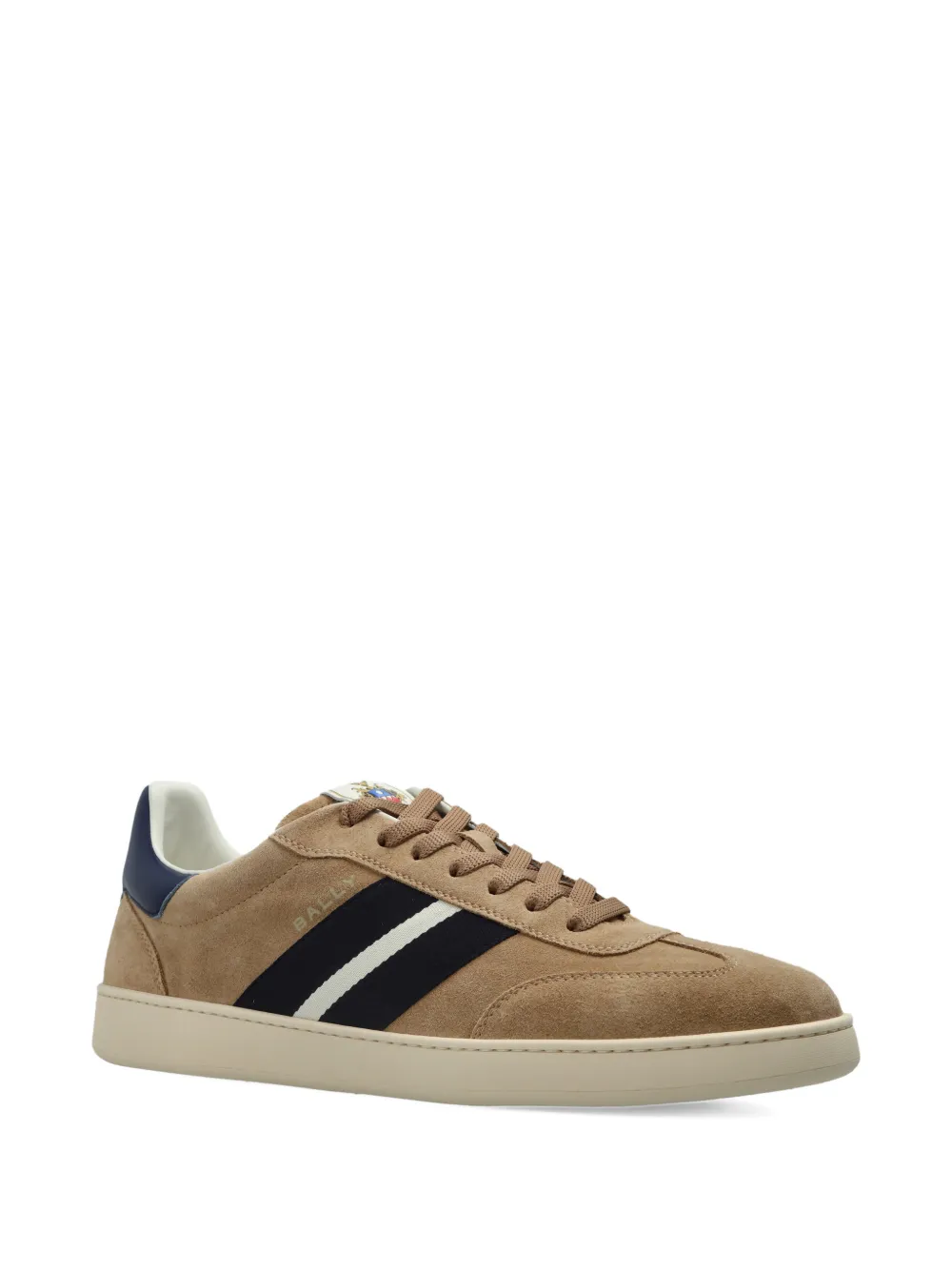 Bally Gestreepte leren sneakers Beige