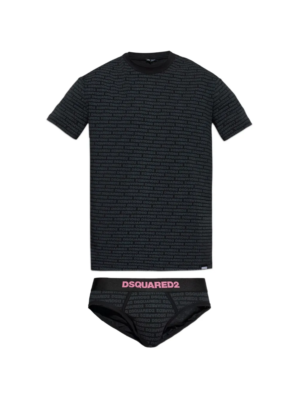 DSQUARED2 logo-print T-shirt and boxers set - Nero