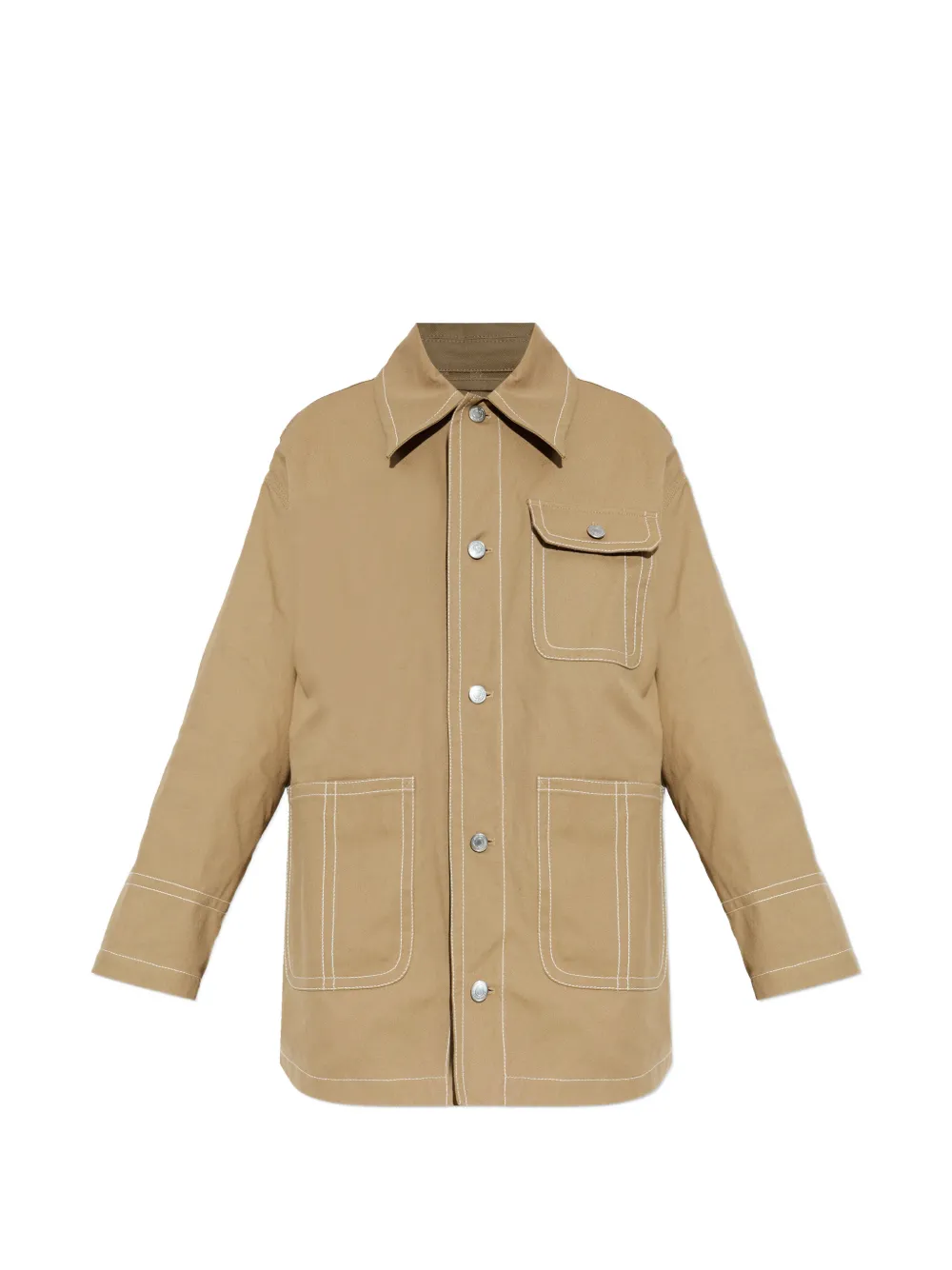 AMI Paris contrast-stitching overshirt - Toni neutri