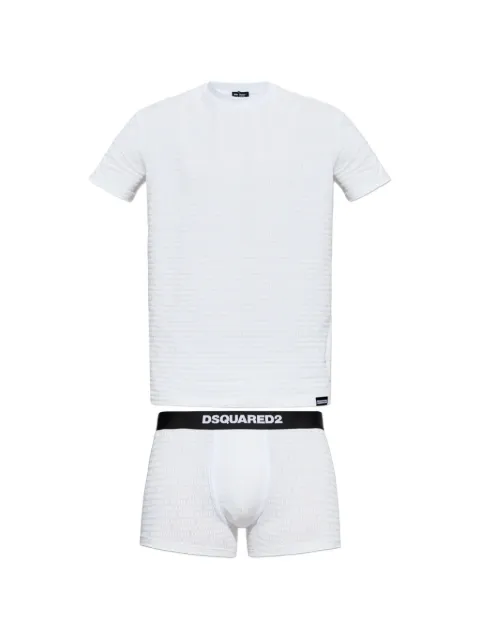 DSQUARED2 logo-print lounge T-shirt and boxers set