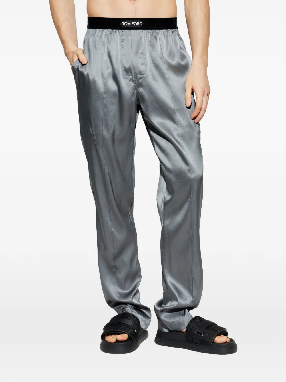 logo-waistband pajama bottoms