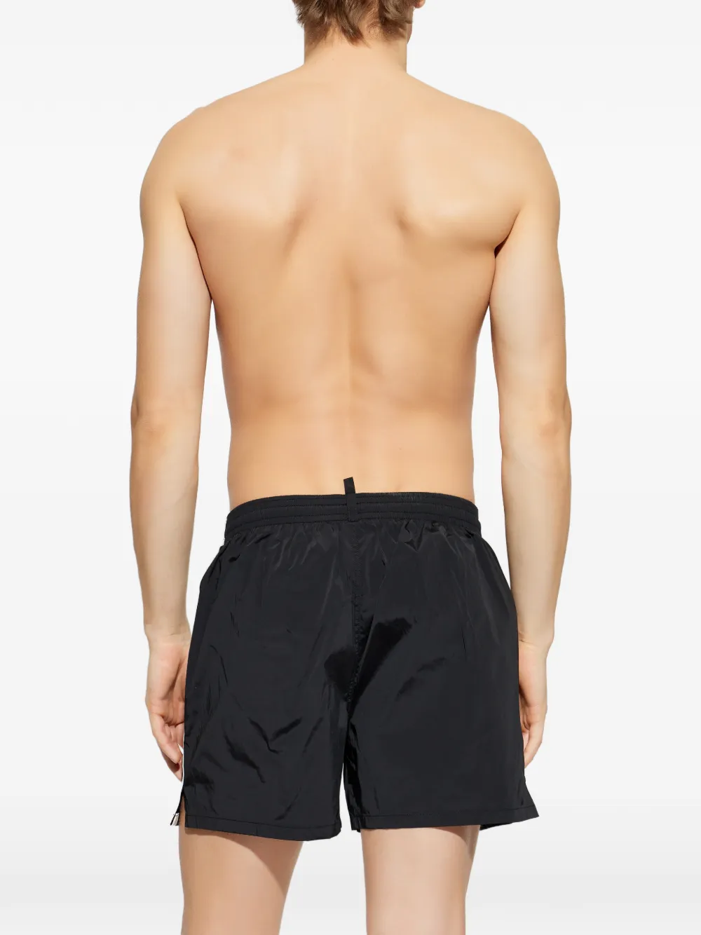 DSQUARED2 Midi-zwembroek met logo Zwart