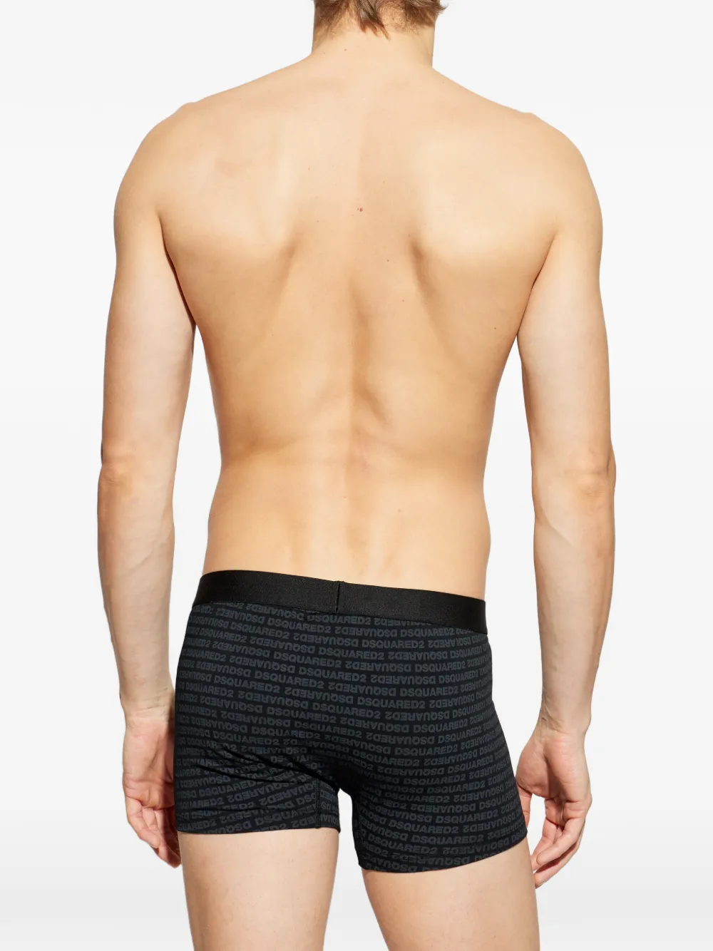  Dsquared2 Bóxer Con Logo Estampado - Negro 