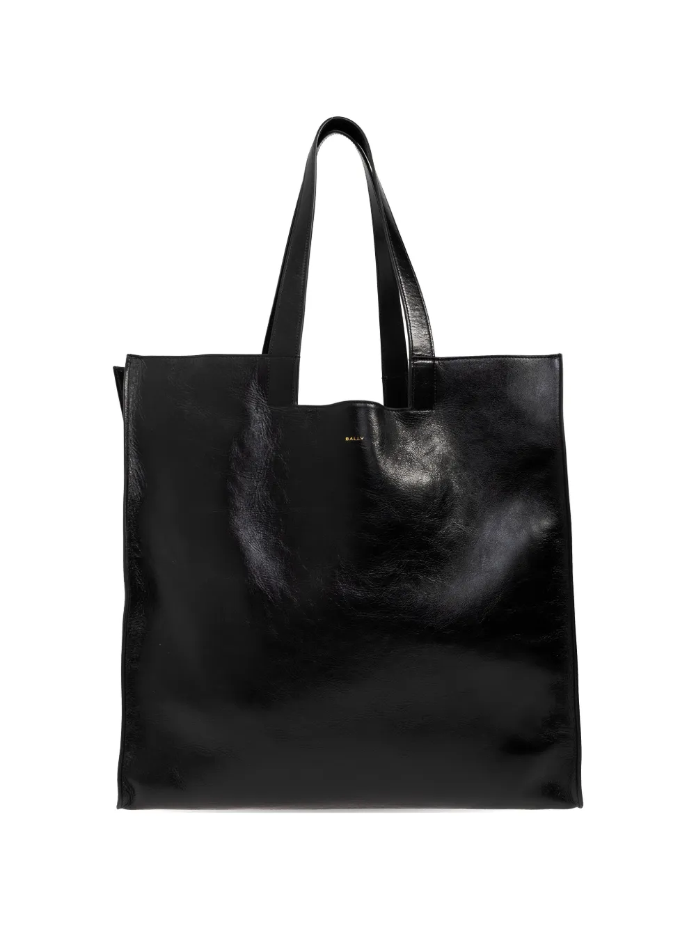 Bally Top Handle Leather Tote Bag In Black