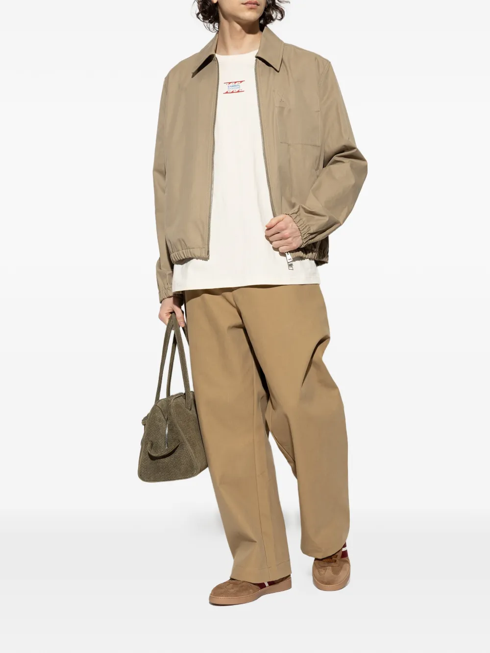 Bally Gestreepte sneakers Bruin