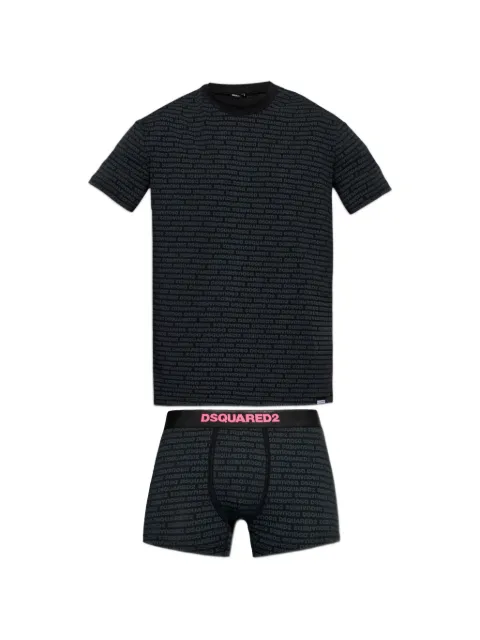 DSQUARED2 logo-print lounge T-shirt and boxers set