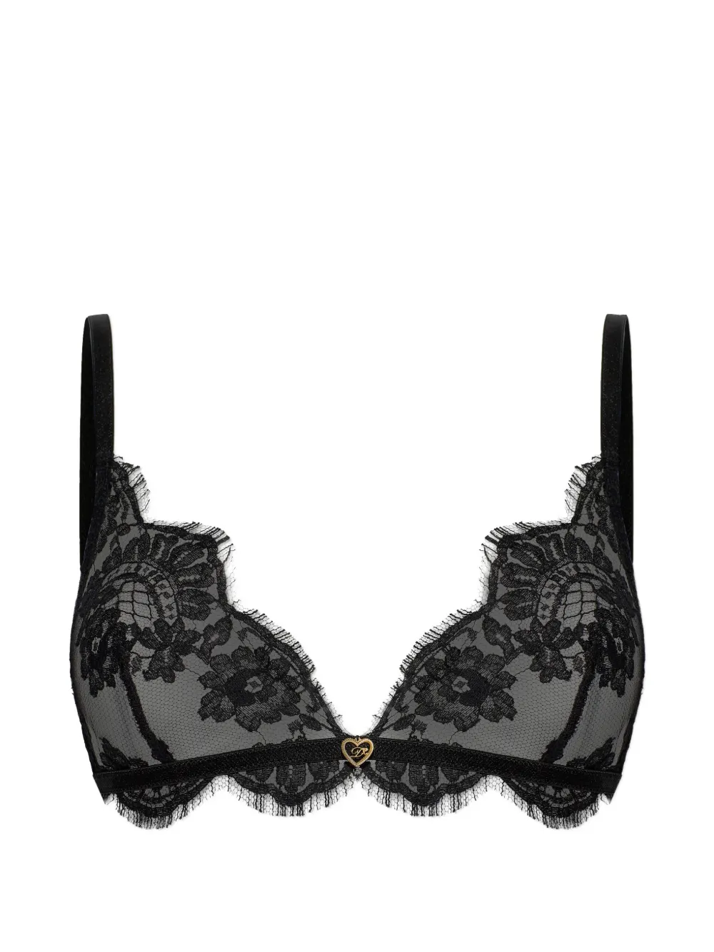DSQUARED2 semi-sheer lace bra - Nero