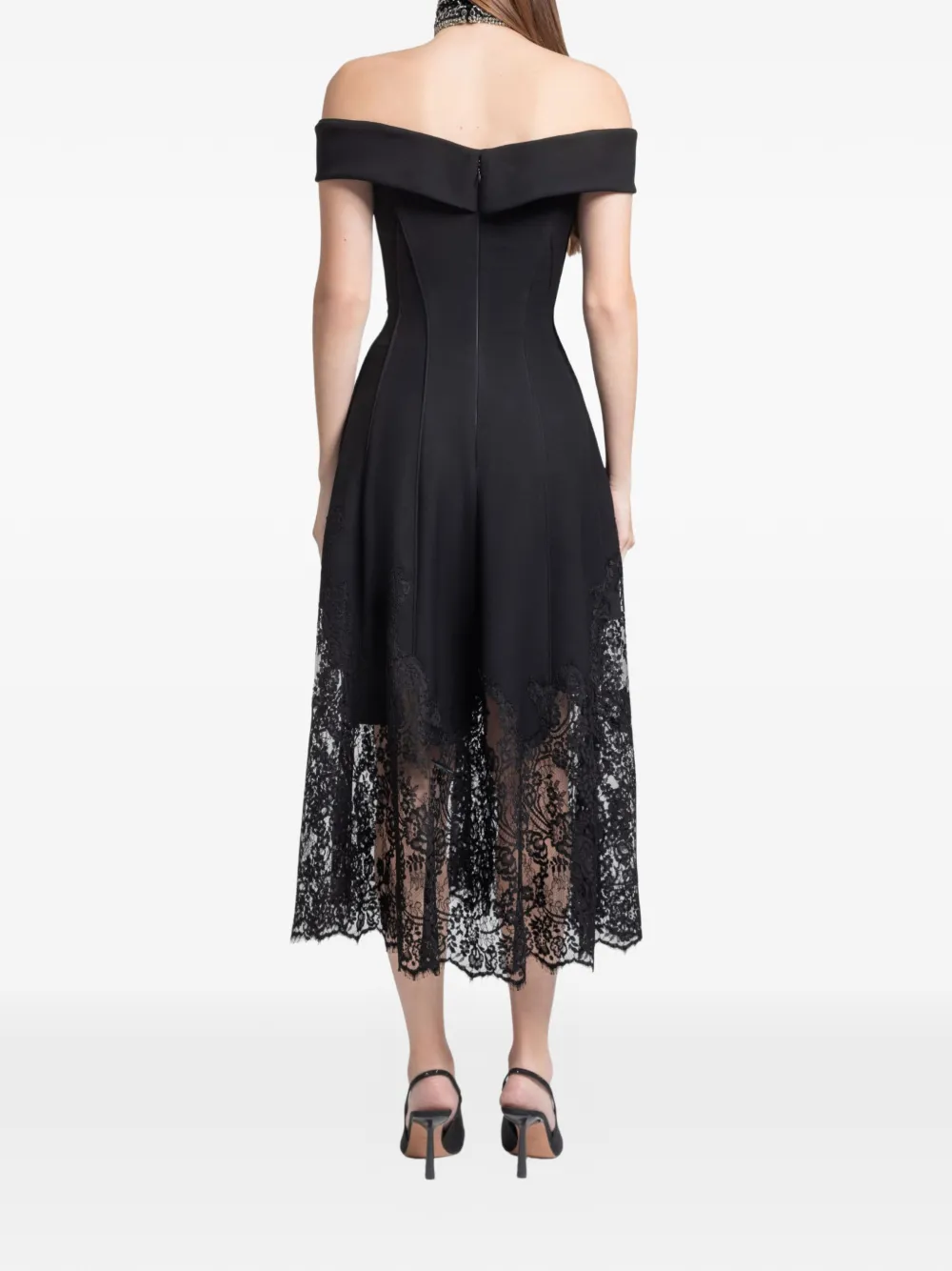 Gemy Maalouf Off-shoulder midi-jurk Zwart