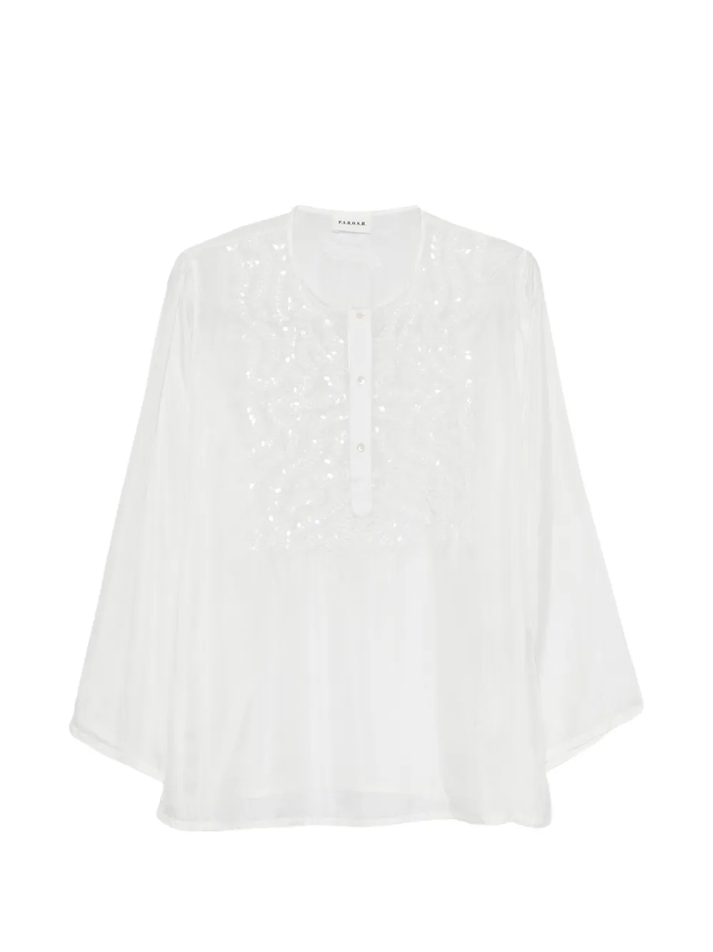 P.A.R.O.S.H. sequin blouse - Bianco