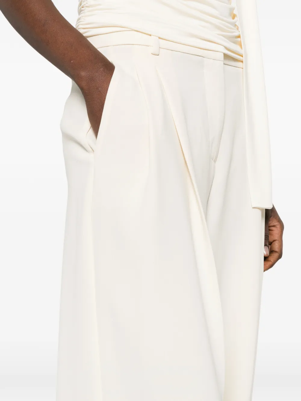 Balloon-Leg Pleated Trousers