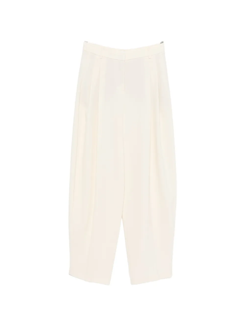 THE ANDAMANE balloon-leg pleated trousers - Bianco
