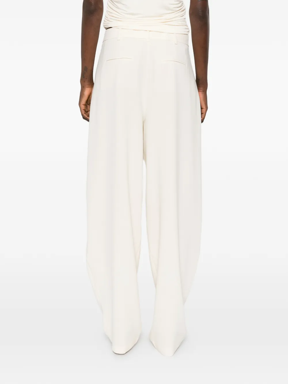 Balloon-Leg Pleated Trousers