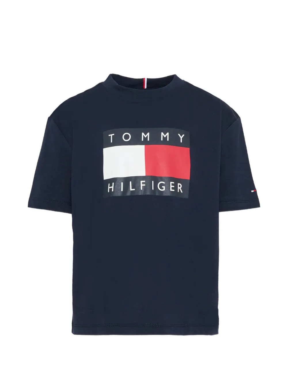 Tommy Hilfiger Junior Flag Badge logo T-shirt - Blu