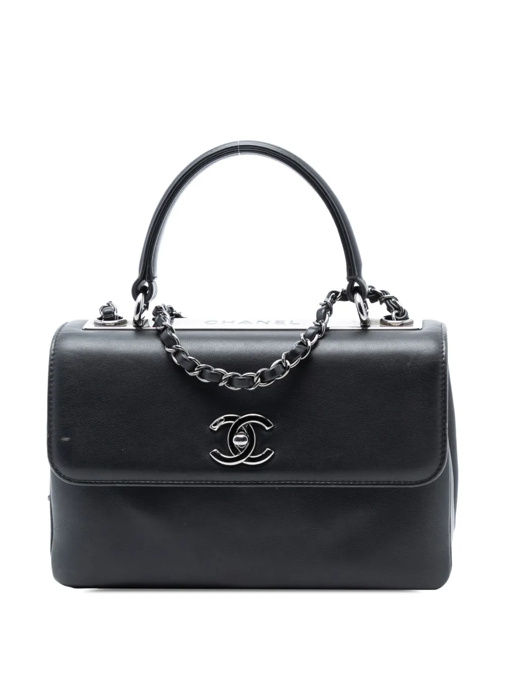 CHANEL Pre-Owned 2018-2019 Small Lambskin Trendy CC Top Handle Bag satchel - Nero