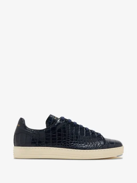 TOM FORD Warwick alligator-print leather sneakers