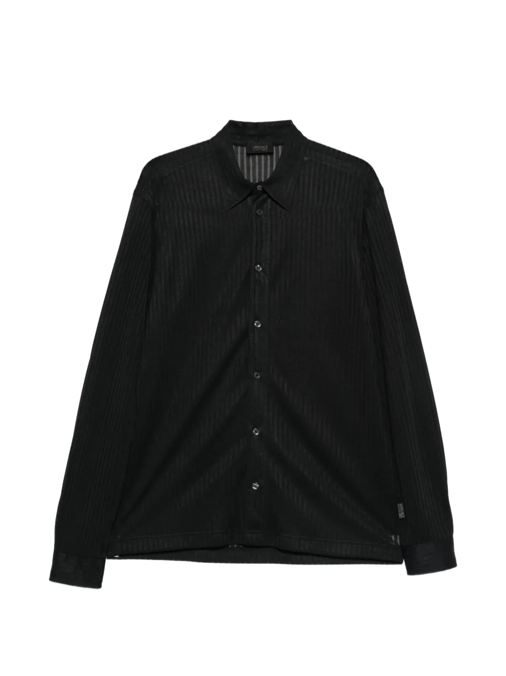 Versace Pre-Owned Camicia a righe anni 2000 - Nero