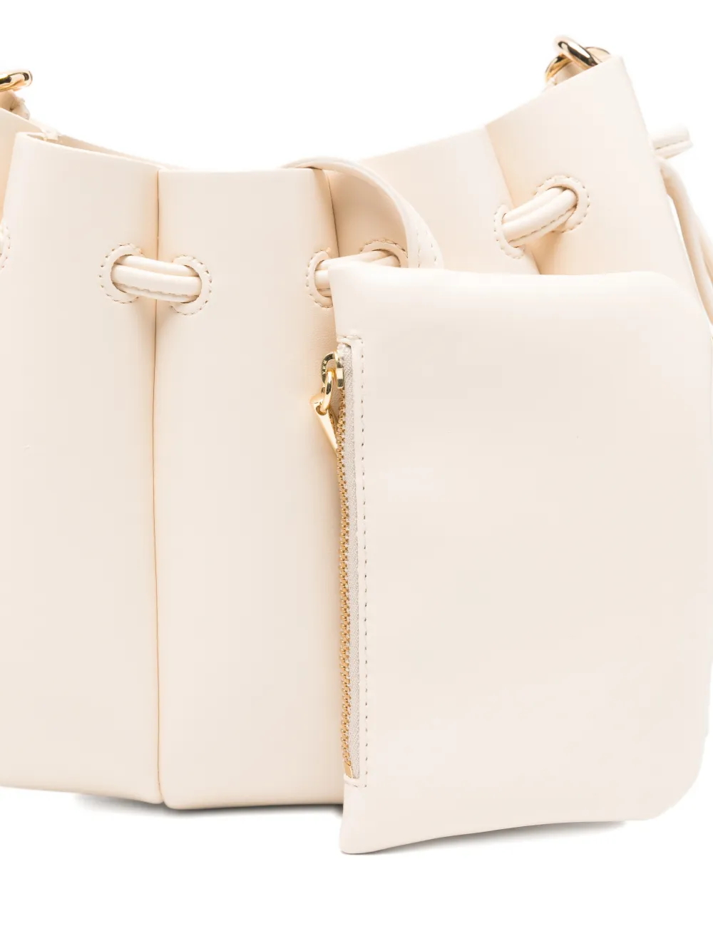 Themoirè Calipso crossbodytas met trekkoord Beige
