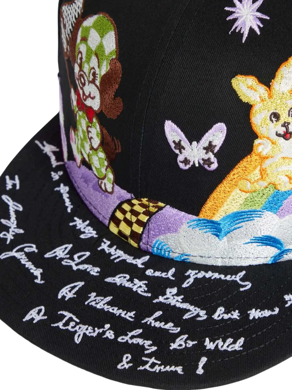 Kenzo x New Era pet met geborduurde strip Zwart