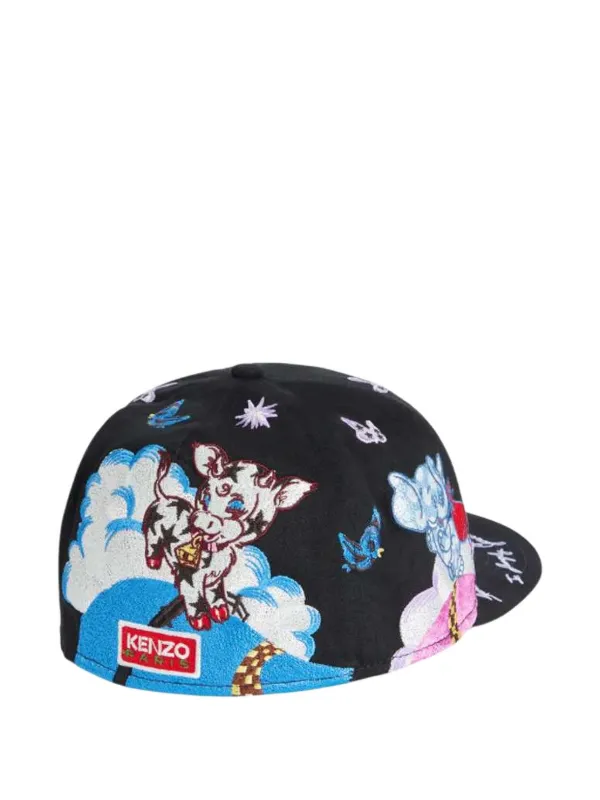 2929出品 Kenzo x New Era エンブロイダリーキャップ | ブラック | FARFETCH JP