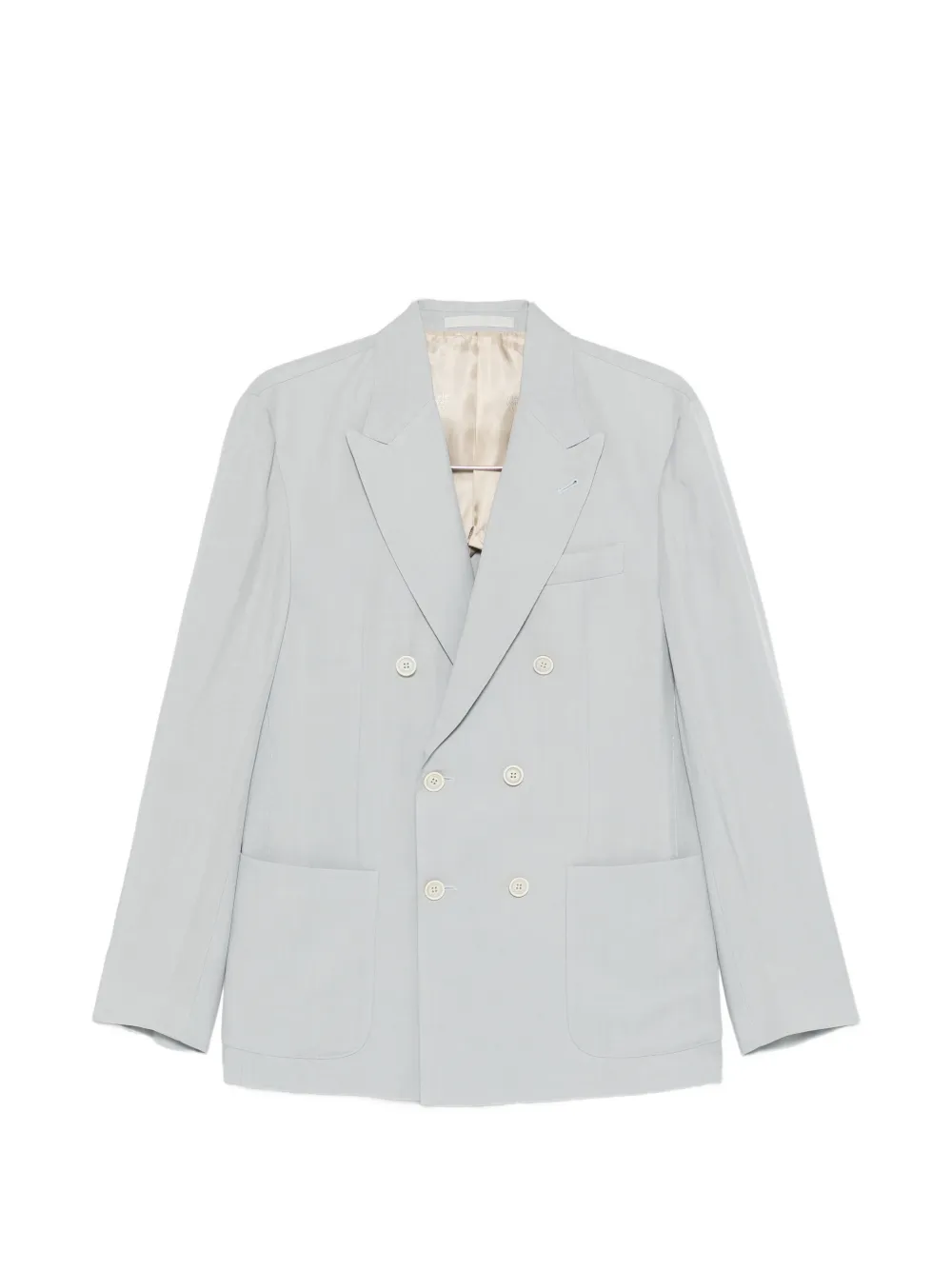Eleventy double-breasted linen suit - Blu