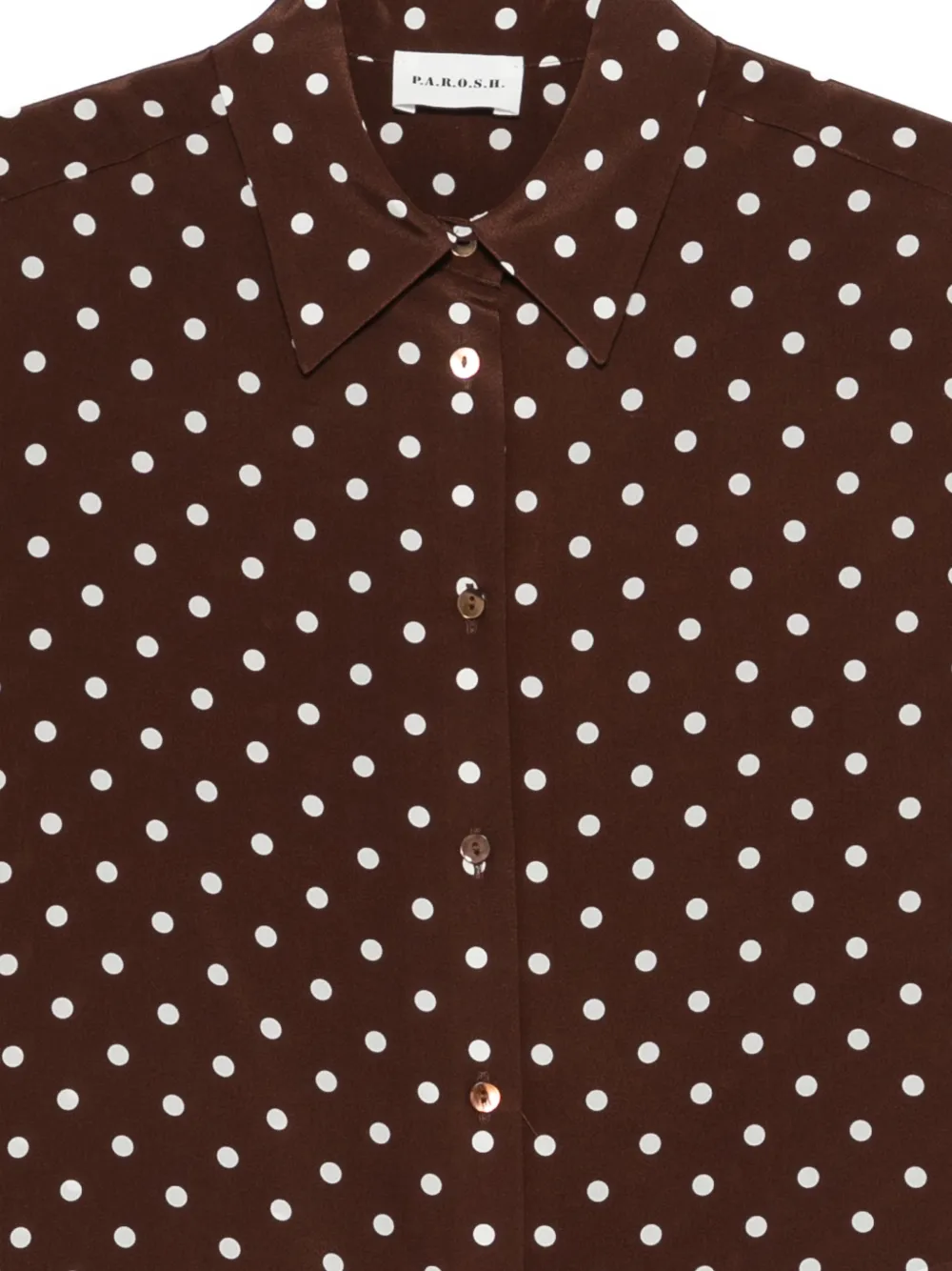 P.A.R.O.S.H. Shirt met stippen Bruin
