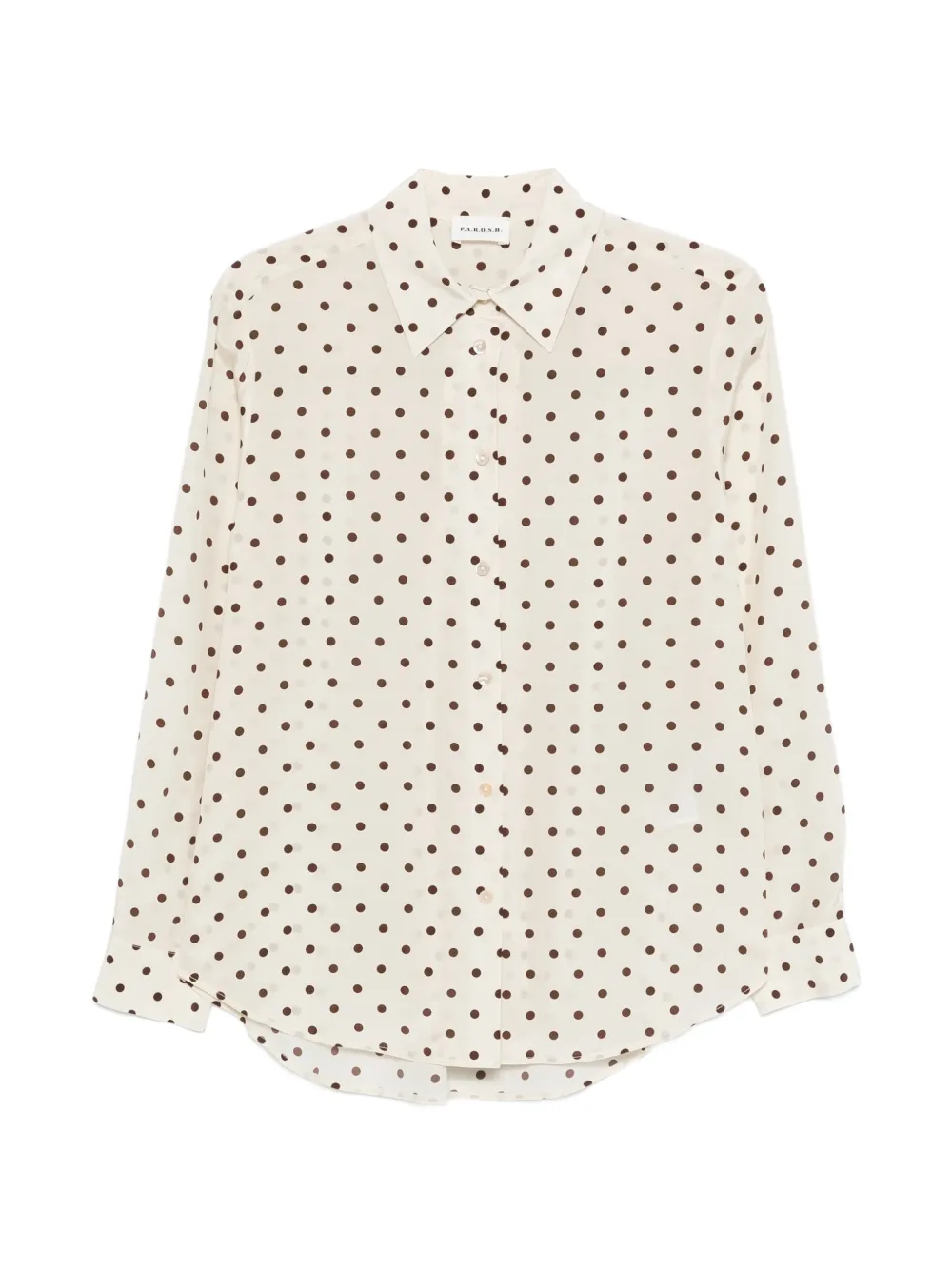 P.A.R.O.S.H. polka dot long-sleeve shirt - Toni neutri