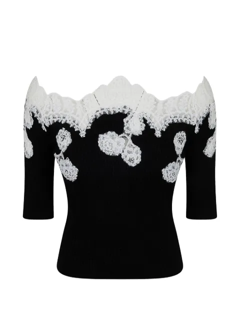 Ermanno Scervino lace off-shoulder sweater