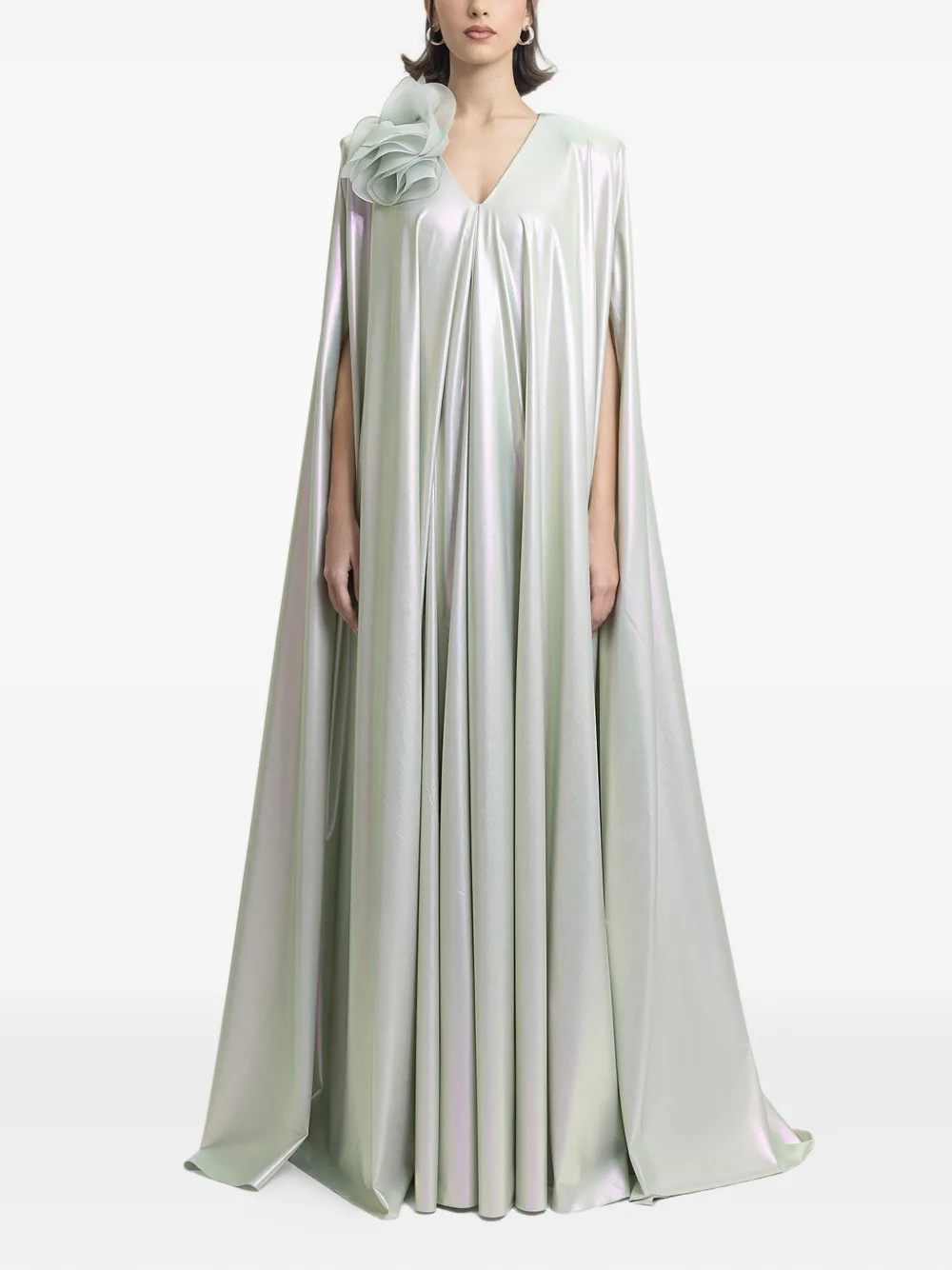 Gemy Maalouf Caftano con scollo a V - Verde