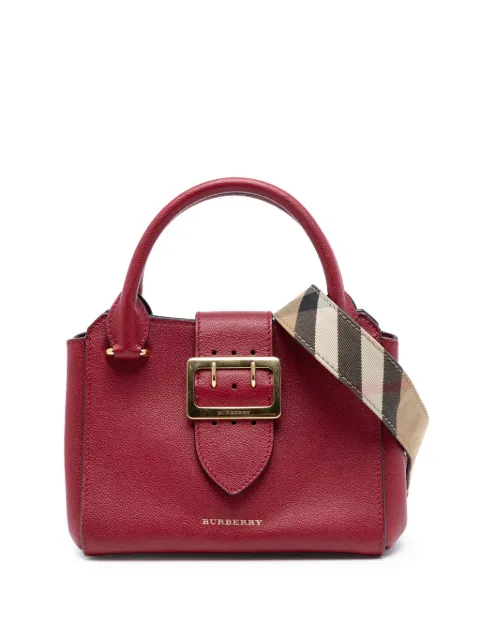 Burberry Pre-Owned tote pequeña de piel granulada con hebilla 2000-2017